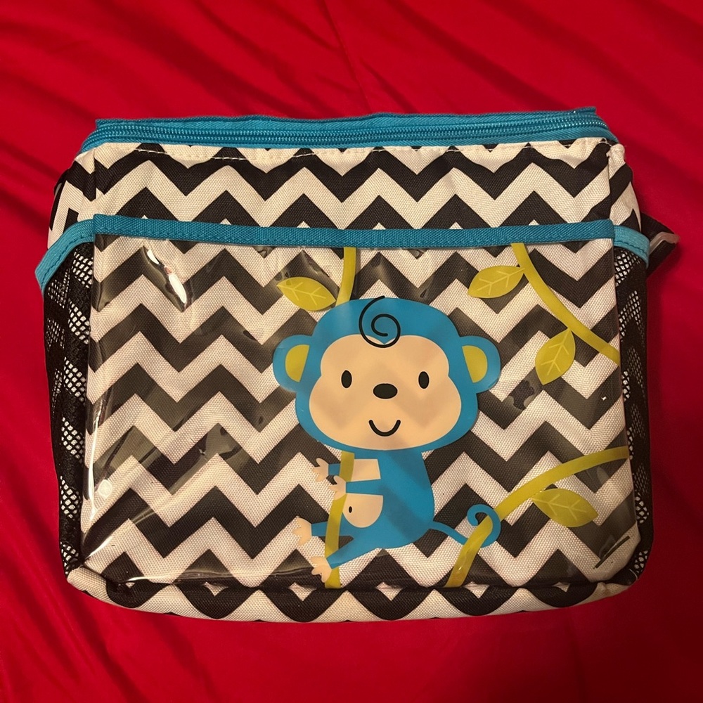 Playful‎ Monkey Chevron Lunch Bag